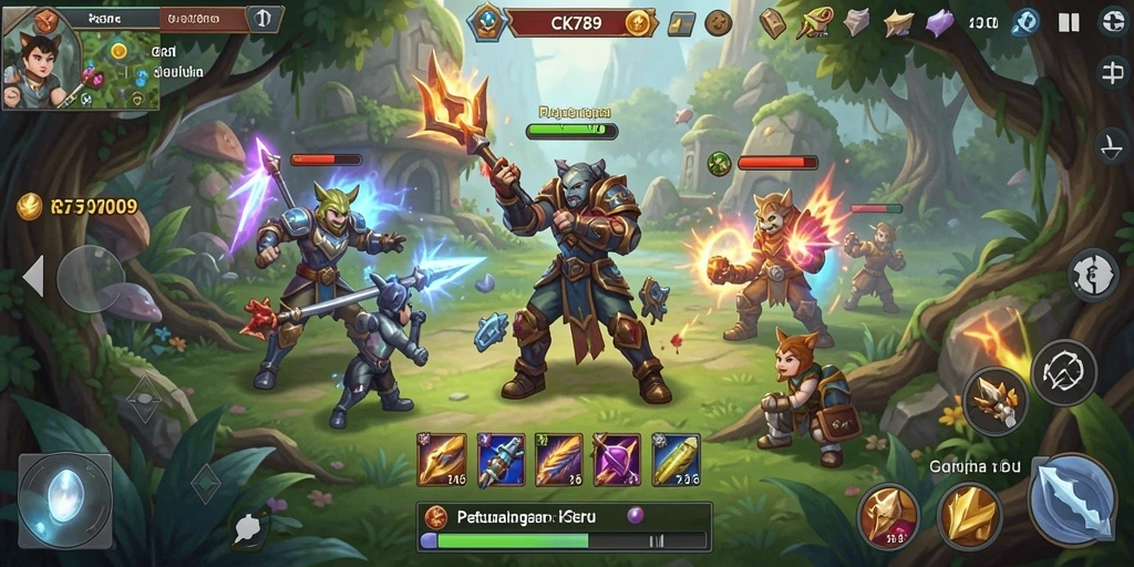 Tampilan gameplay seru dan mendebarkan di CK789.