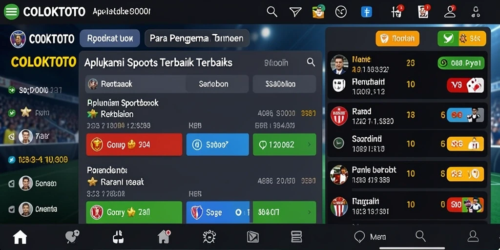 Tampilan utama COLOKTOTO dengan fitur taruhan olahraga yang menarik.
