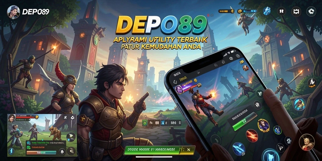 Tangkapan layar utama DEPO89 menampilkan antarmuka aplikasi Utility yang ramah pengguna.