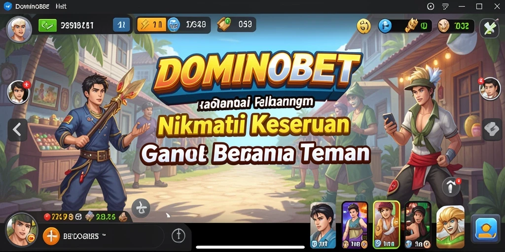 Screenshot gameplay seru DOMINOBET dengan tampilan grafis yang menarik.