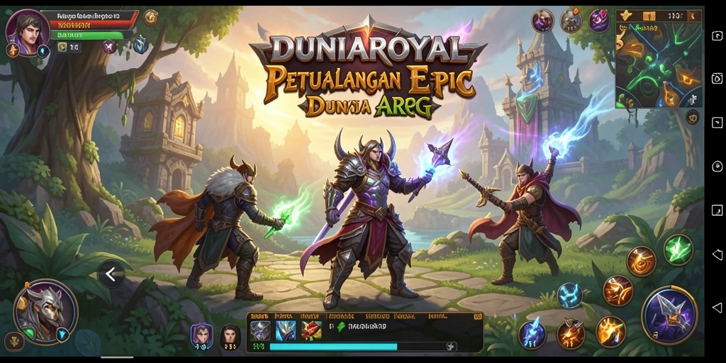 Screenshot DUNIAROYAL menampilkan aksi seru dalam gameplay ARPG.
