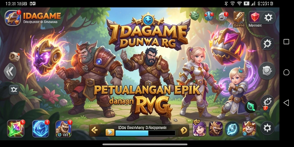 Tampilan gameplay IDAGAME yang mendebarkan dalam dunia RPG.