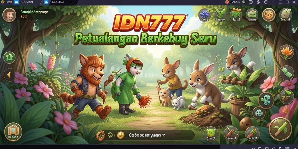 Tampilan gameplay IDN777 saat mengelola pertanian dengan grafis yang menawan.