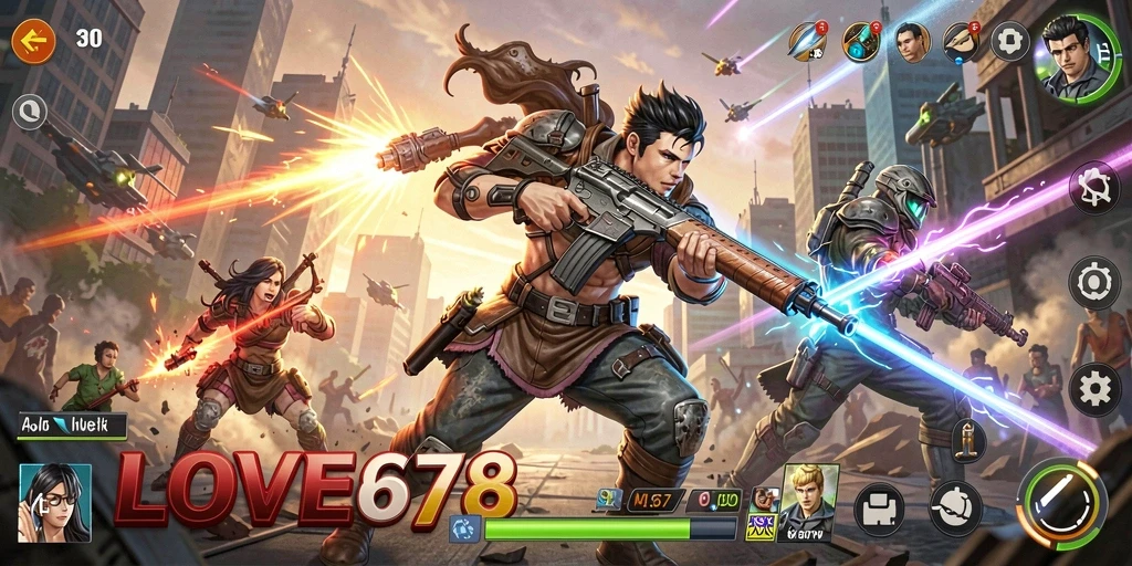Tampilan menakjubkan dari gameplay aksi LOVE678 yang mendebarkan.
