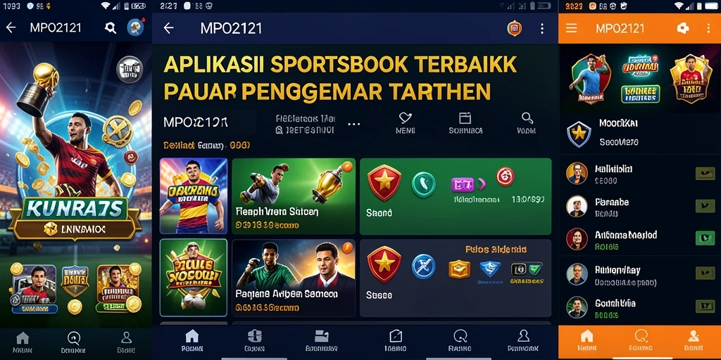 Tampilan menarik dari aplikasi MPO2121 saat bermain taruhan olahraga.