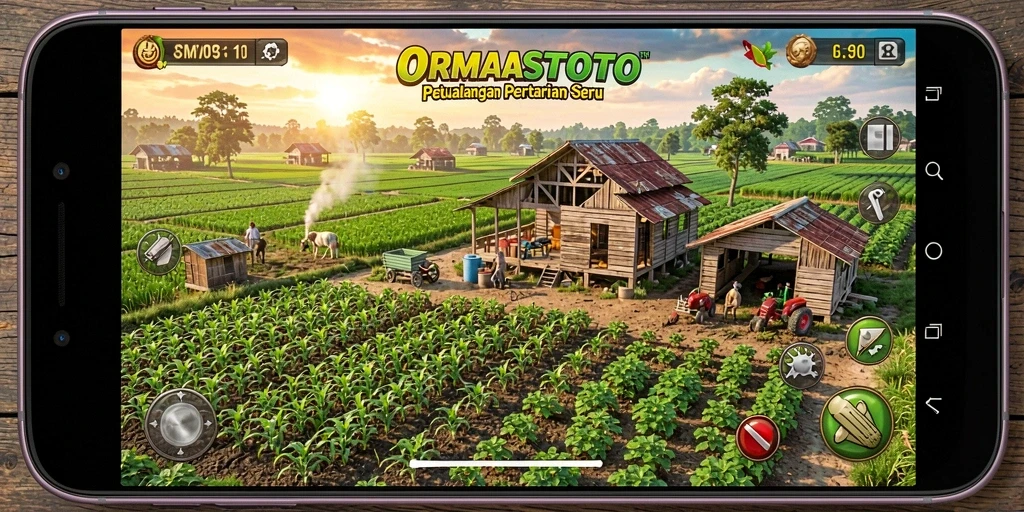 Tampilan gameplay yang menarik di ORMASSTOTO dengan aktivitas bertani.