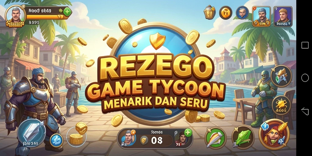 Tampilan gameplay seru dalam REZEGO, nikmati tantangan Tycoon.