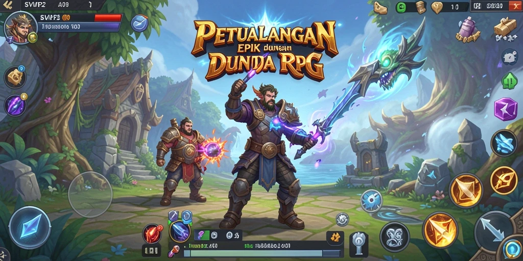 Tampilan gameplay SVIP2 yang seru dengan karakter dan pertempuran RPG.