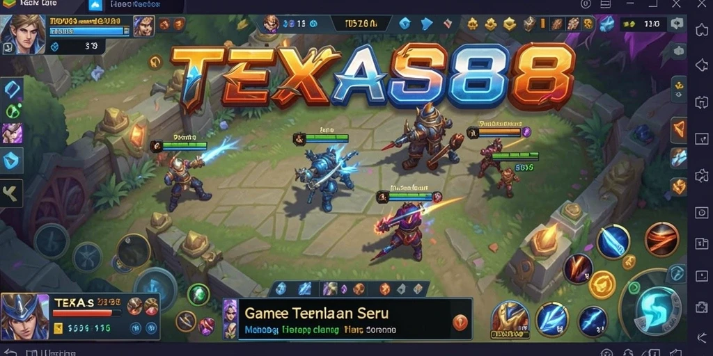 TEXAS88 menampilkan aksi pertarungan MOBA yang mendebarkan.