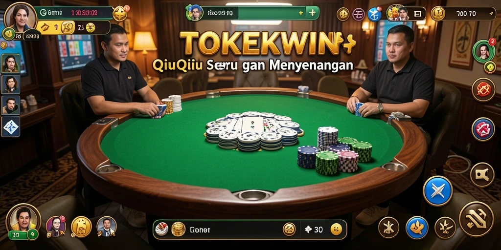 Gameplay TOKEKWIN yang seru dengan berbagai opsi strategi QiuQiu.