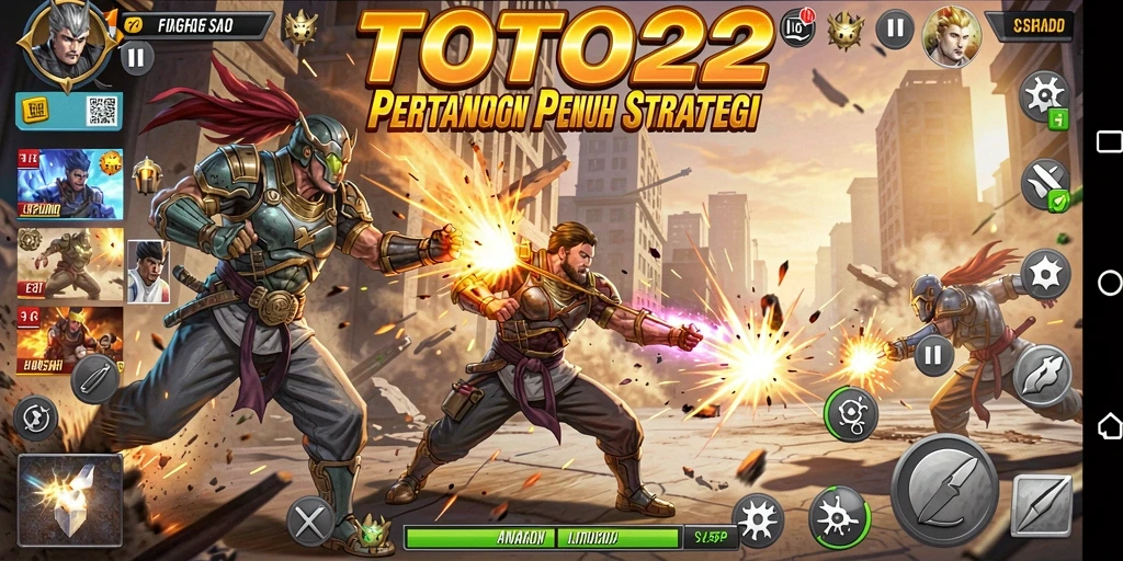 Tangkapan layar TOTO22 menampilkan aksi pertarungan yang seru dan karakter dinamis.